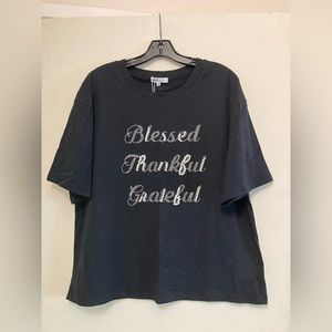 Night Studio Women’s Tee With Faux Pearl Sleeve Accents